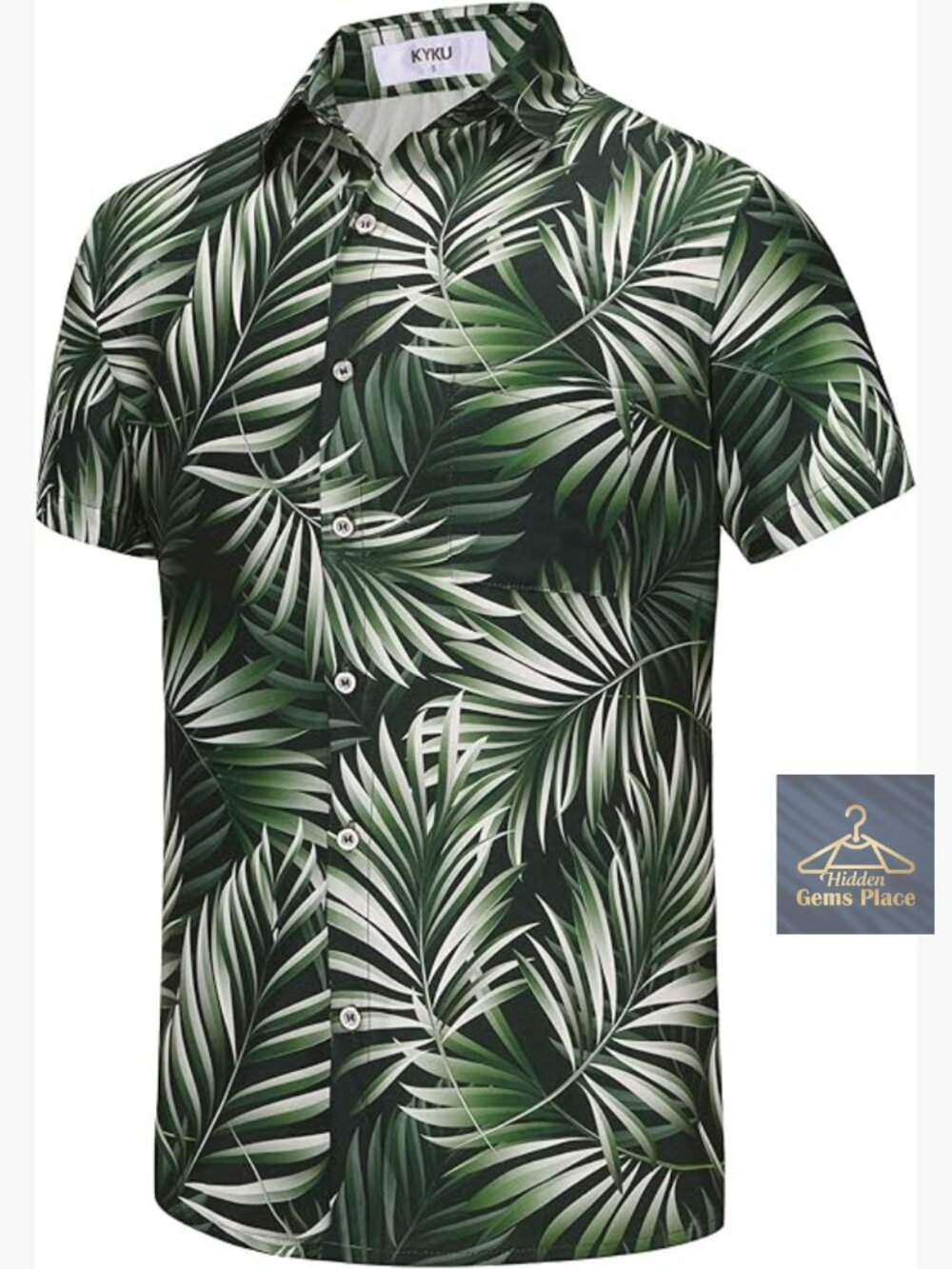 Tropical Summer Short Sleeve Button Down Shirt for Men